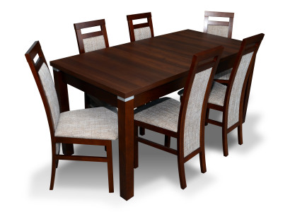 Design dining set Dining table Suite Dining room Table Wood 6x Chairs Chair