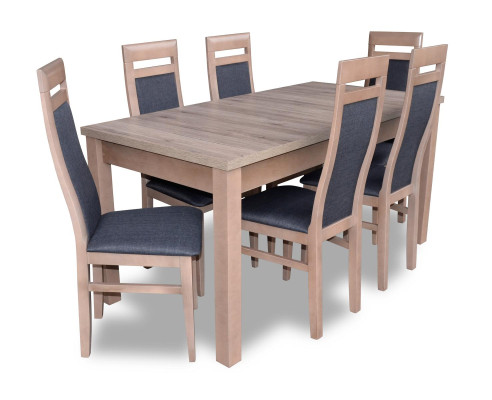 Rectangular Dining room Table 6 Chairs Chair Suite Wood Tables Dining set 7 pieces