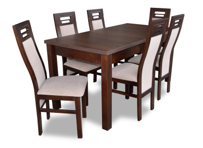 Wood Dining Table 6 Chairs Set Suite Room Group 7 pcs. Tables armchairs new
