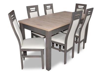 Dining room 6x armchairs 7-piece set Classic Suite Dining table Chair Group Luxury