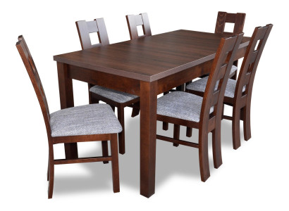 Designer Furniture Wood Table Seat Dining Room 6x Chairs 7pcs. Set Suite Real wood