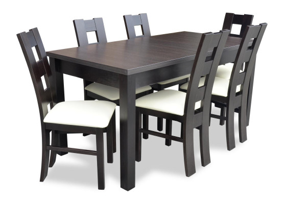 Dining room Design Furniture Chair group Table 6 Lehn Chairs Set Suite new 7 pieces.