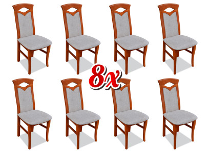 Dining room chair Wood Upholstery Chairs Gastro Dining room 8x Solid wood Armchair Furniture