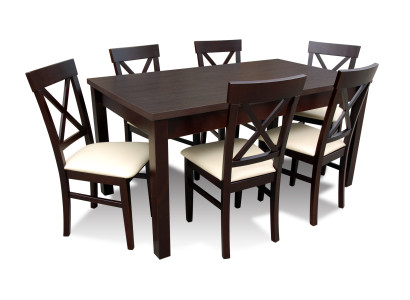 Designer Dining table Dining room + 6 chairs Group Chair Tables Wood Table