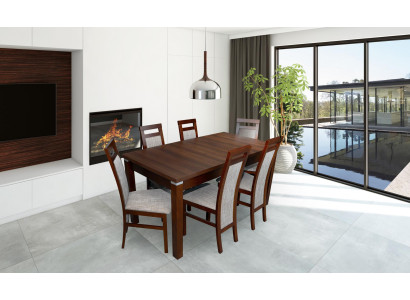 Complete Set Dining table + 6 Chairs Dining room Set Wood Ess Group Tables Table 7pcs