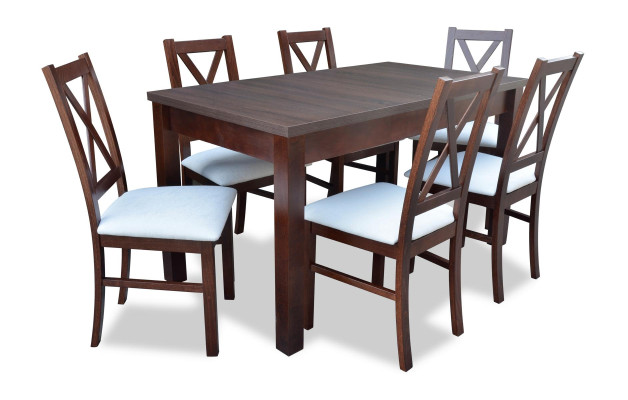 Complete e Dining room Suite Table 6x Armchair Chairs Luxury Dining set Set 7 pieces