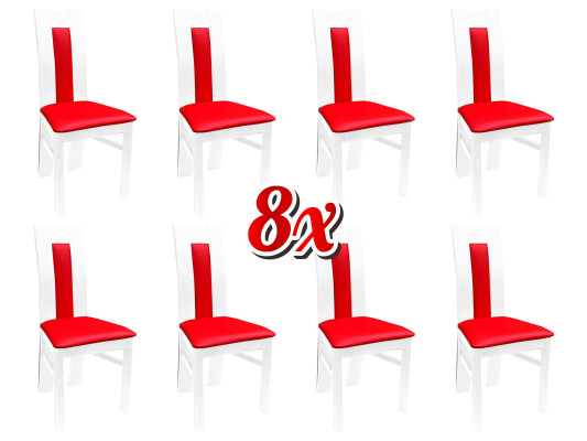 Chair 8x Dining room Upholstered Chair Lounge Textile Armchair Set new Kitchen Chairs Seat