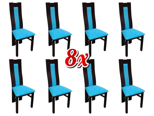 Chair 8x Dining room Upholstered Chair Lounge Textile Armchair Set new Kitchen Chairs Seat