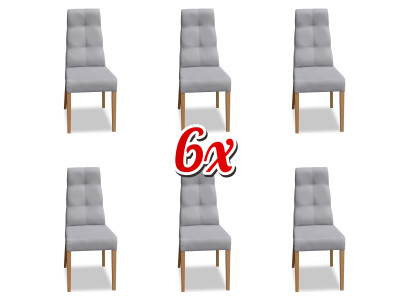 Dining room Chair Suite Armchair Upholstery Design 6x Chairs Group Set Armchair