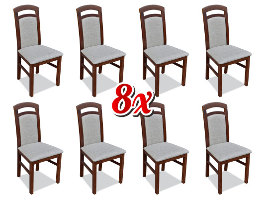 Chair 8x Dining room Upholstered Chair Television Textile Kitchen Chairs Set new Club Lounge