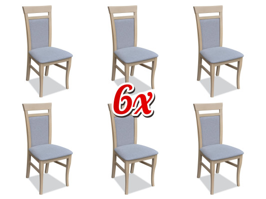 Suite Complete Group Living room 6x Piece Gray Dining room Chair Set Chairs new