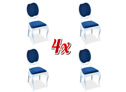 White 4X Chairs Group Set Suite Dining room Armchair Italian Wood Chair new