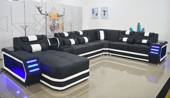 Leather Sofa Sofa Modern Upholstery Living landscape Leather Design Corner sofa Couch Textile