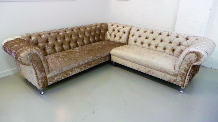 Chesterfield Corner sofa Couch Upholstery new Suite Sofa Corner Leather sofa Textile