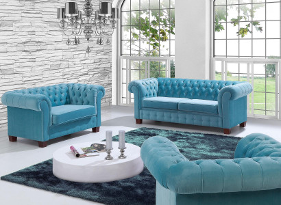 Chesterfield 2+1+1 Sofa set Couch Upholstery Seat Suite Sofa Couches