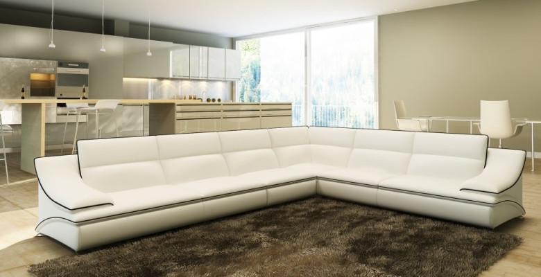 Corner sofa Upholstery Suite Couch Sofa Living landscape Seat Corner Textile Leather