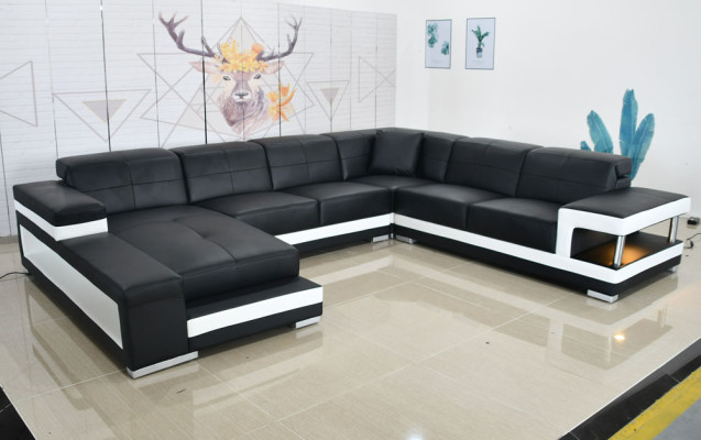 Leather Sofa Sofa Modern Upholstery Leather Design Corner sofa Couch Textile Living landscape