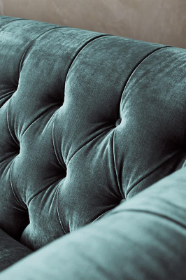 Corner sofa Chesterfield Leather Sofa Sofa Couch Textile Fabric Upholstery Corner new