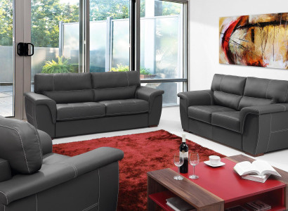 Leather Design Couch Upholstery Seat Suite Sofa Sets 2+1 Leather Set