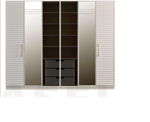 Designer Wardrobe with Mirror Bedroom Luxury Furniture Wardrobe