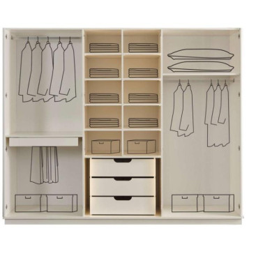 Designer Wardrobe with Mirror Bedroom Luxury Furniture Wardrobe