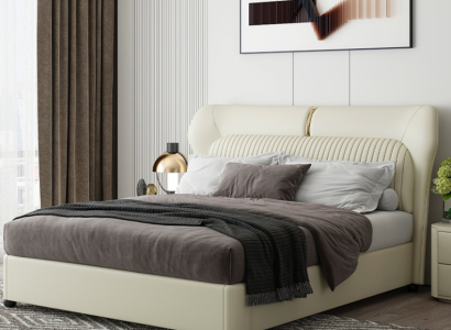 White Stainless Steel Bed Modern Bedroom Beds Luxury Wooden Frame new