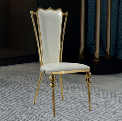 Dining room Furniture Designer White -Golden Chair Upholstery Furniture Modern new