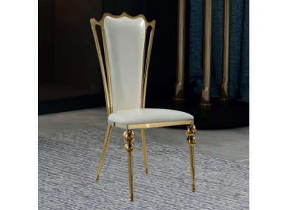 Dining room Furniture Designer White -Golden Chair Upholstery Furniture Modern new