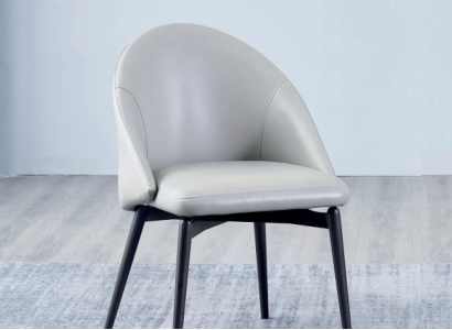White Dining room Faux Leather Chair Luxury Single Seater Wood Upholstery Chairs