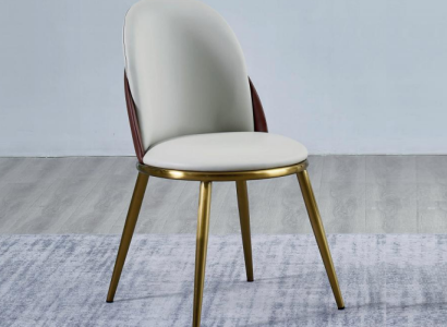 White-Golden Chair Stylish one-seater upholstered stainless steel chairs
