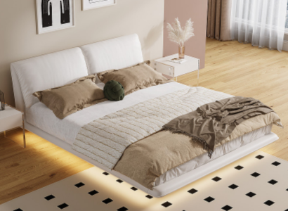 White Bedroom Bed Designer Textile Beds Luxury Wood Double Beds