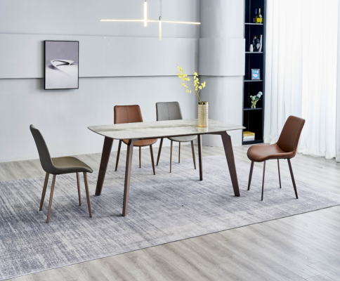 Designer kitchen table Modern Dining room furniture Dining table 4x Chairs 5-piece set