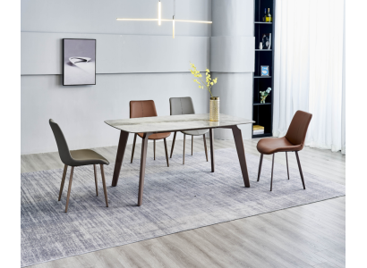 Designer kitchen table Modern Dining room furniture Dining table 4x Chairs 5-piece set