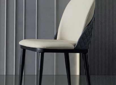 White & Gray Single Seater Modern Dining room Chairs Recliner Wood Furniture