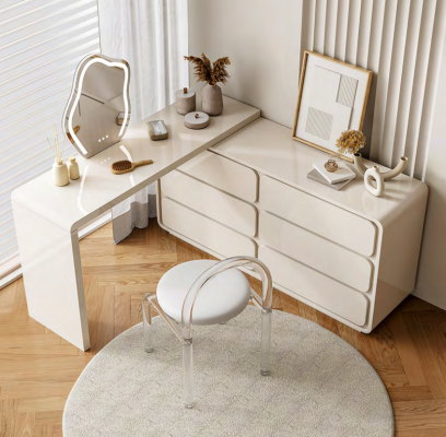 White Dressing table Modern dressing table Corner dressing table drawers
