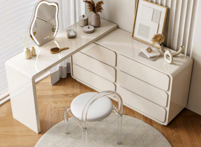 White Dressing table Modern dressing table Corner dressing table drawers