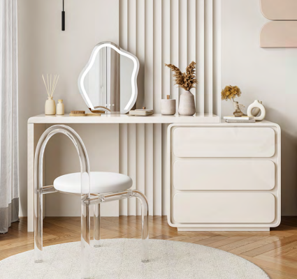 White Modern Dressing table Designer dressing table with drawers new