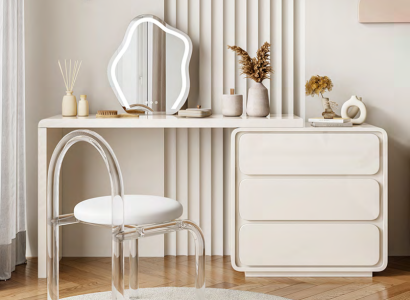 White Modern Dressing table Designer dressing table with drawers new