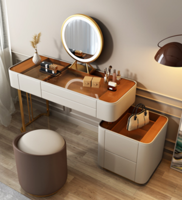 Stylish white dressing table with drawers designer dressing table