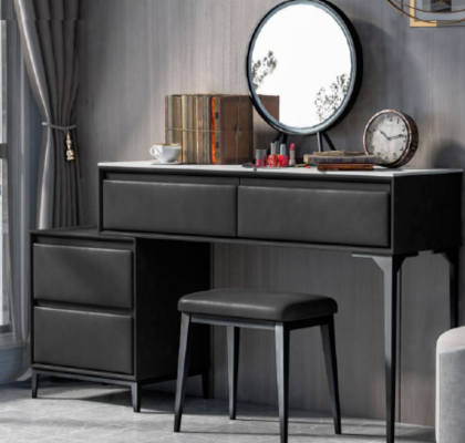 Bedroom dressing table dressing table black and drawer chair