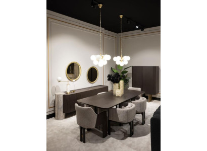 Dining corner Dining room furniture Dining set Brown 11 pieces Dining room Dining table Wood