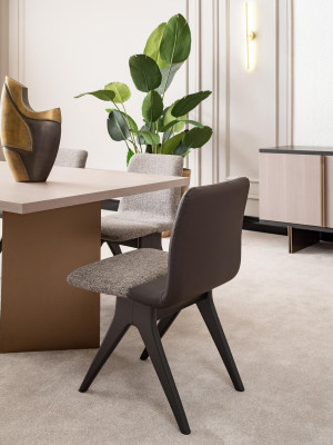 Dining set dinette Dining room furniture Dining table Dining room 7 pieces Wood Gray