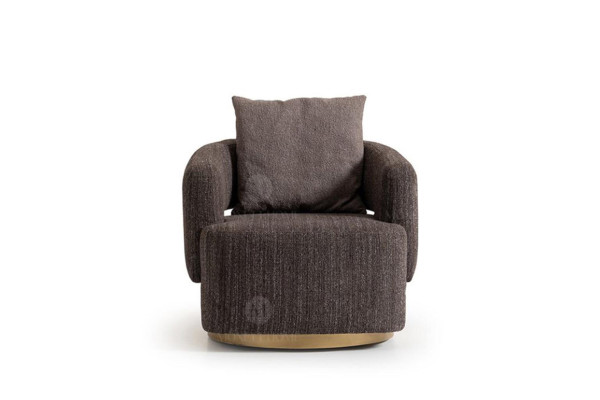 Complete e Living room Armchair Side tables 4pcs Fabric Gray Wood Modern