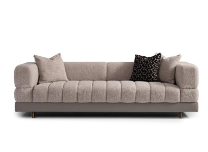 Three Seater Couch Sofa 3 Seater Upholstered Sofa Fabric Sofa Modern Gray