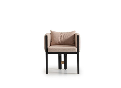 Dining room chair Group Set Chairs kitchen chair 4-piece armchair beige