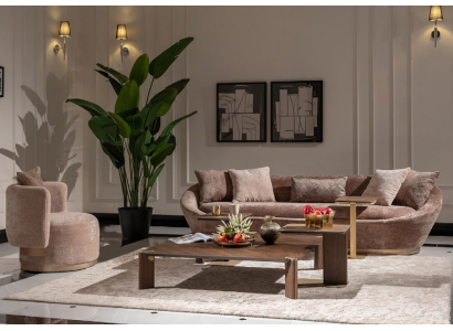 Couch set sofa set fabric sofa three-seater armchair beige couch set