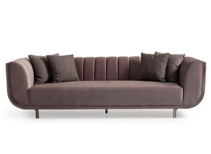Modern Couch Three Seater Sofa Upholstered Sofa Fabric Sofa Purple 3 Seater new