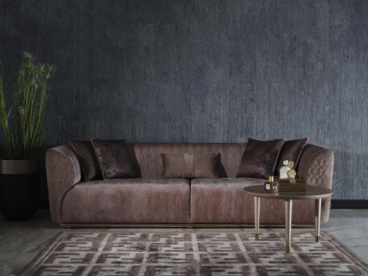 Modern Three Seater Sofa 3 Seater Upholstered Sofa Fabric Sofa Modern Brown Sofas