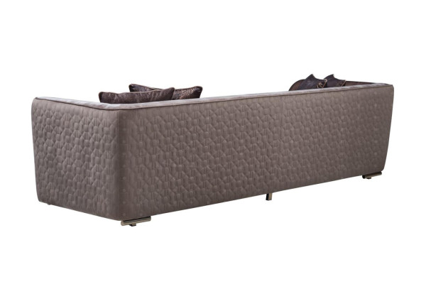 Modern Three Seater Sofa 3 Seater Upholstered Sofa Fabric Sofa Modern Brown Sofas
