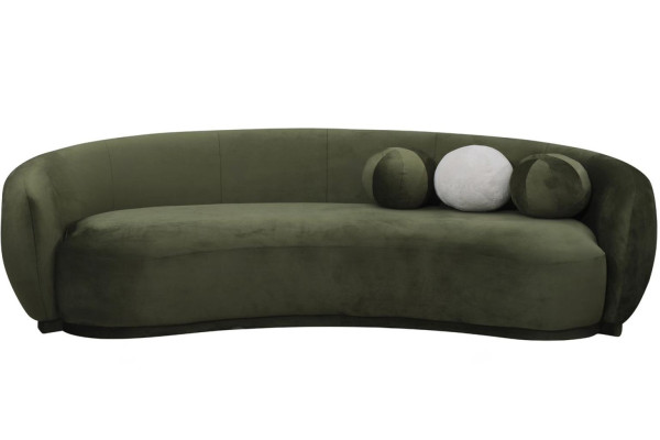 Fabric Sofa Three Seater Couch Sofa 3 Seater Green Fabric Upholstered Sofa Modern